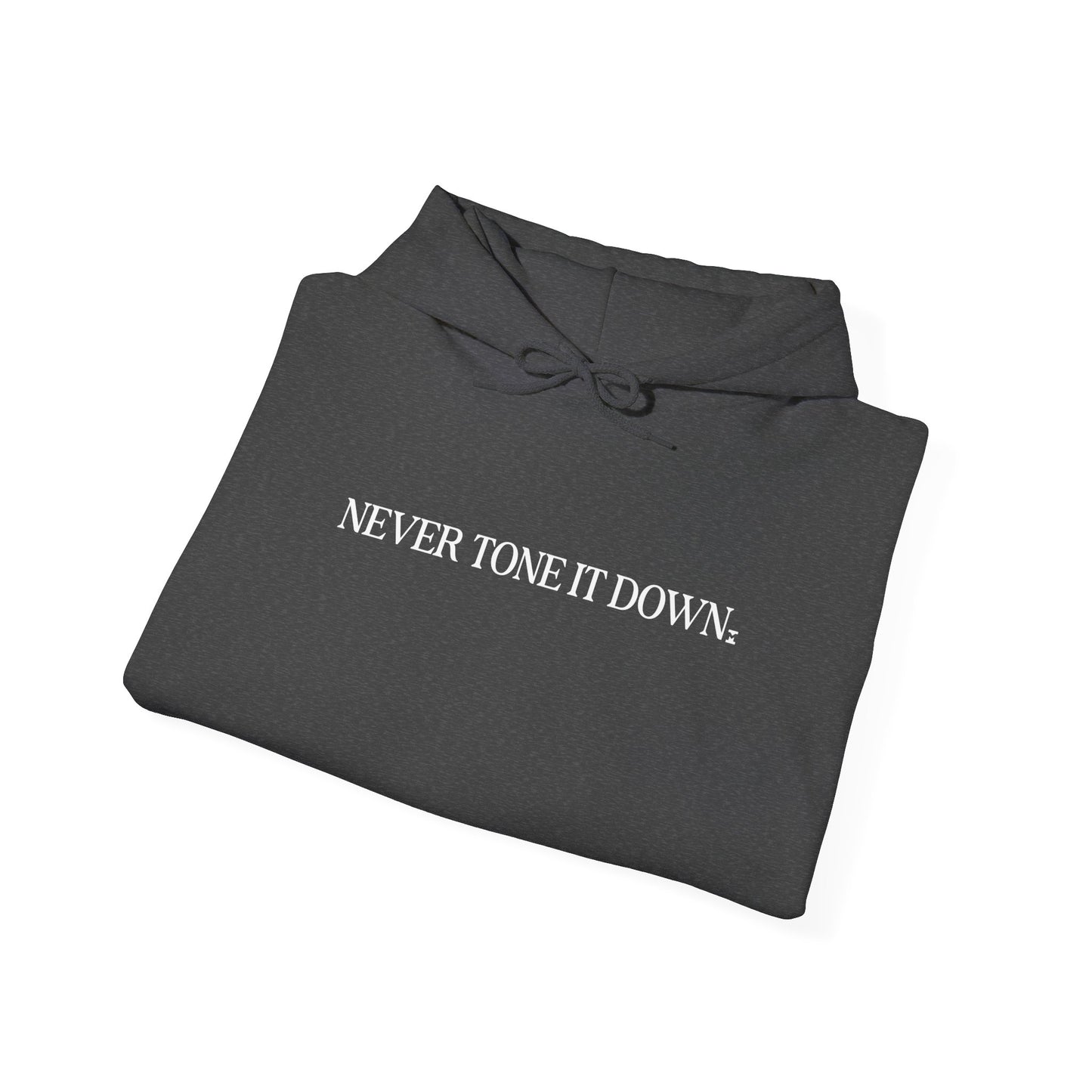 Never Tone It Down Script Hoodie