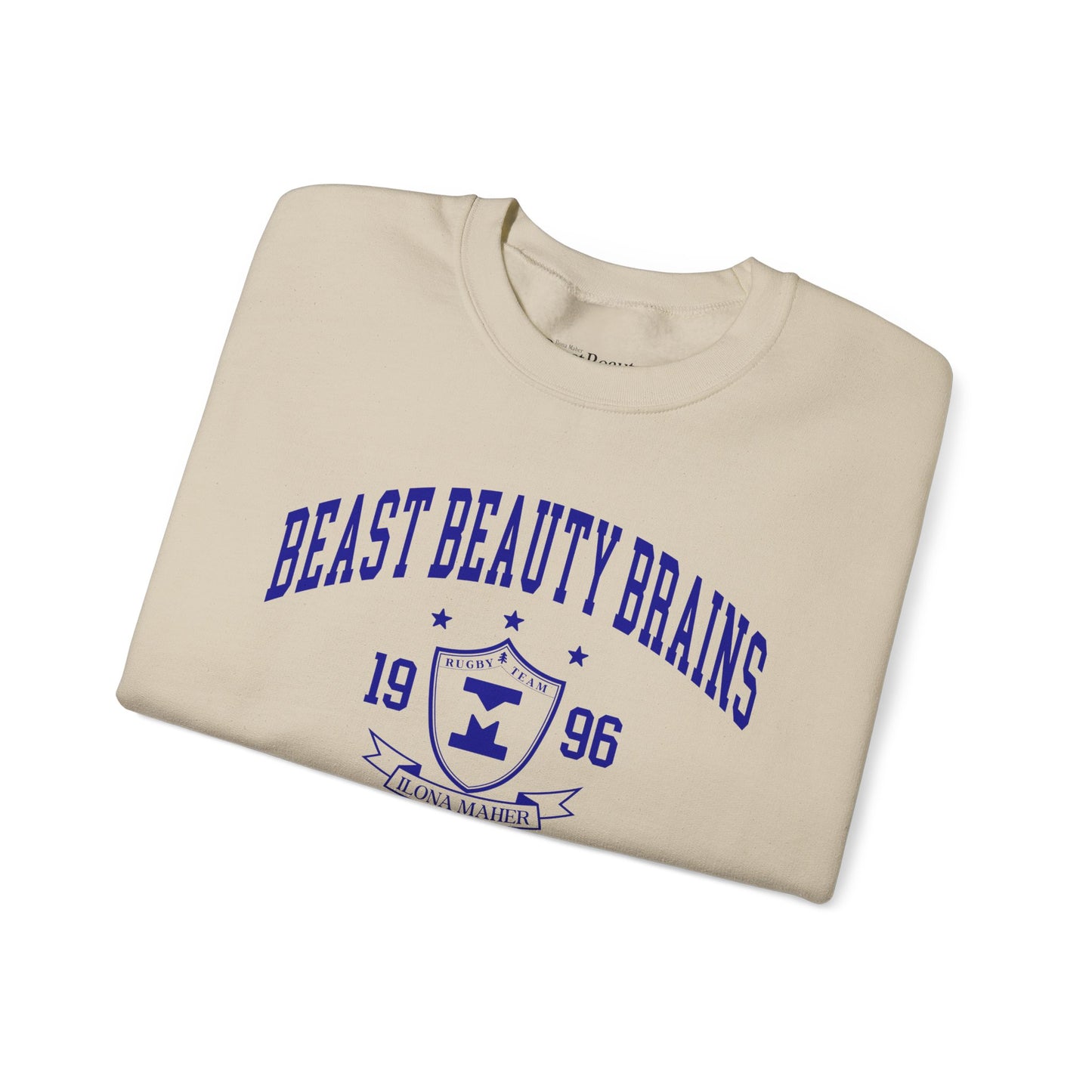 Beast Beauty Brains University Crewneck Sweater
