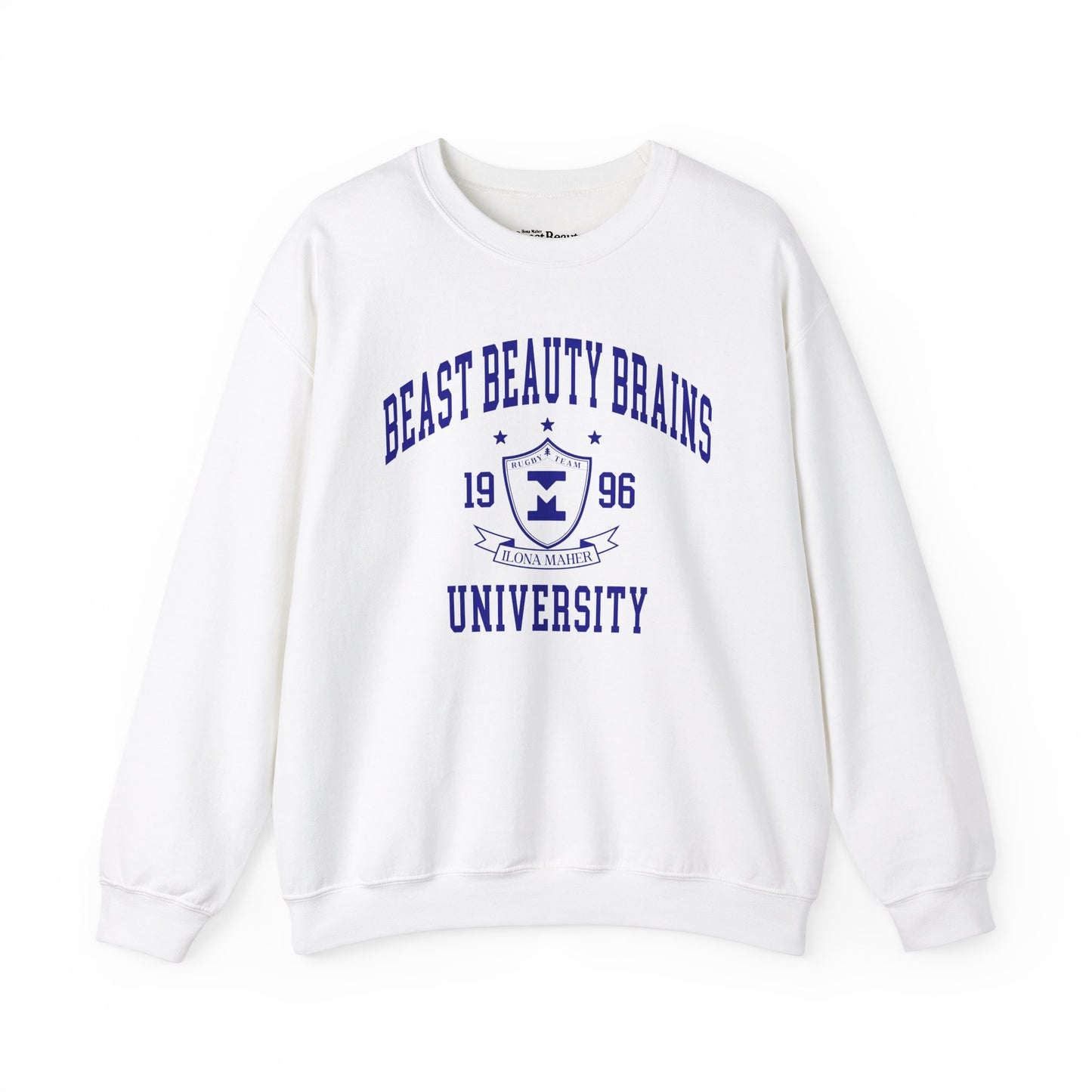 Beast Beauty Brains University Crewneck Sweater