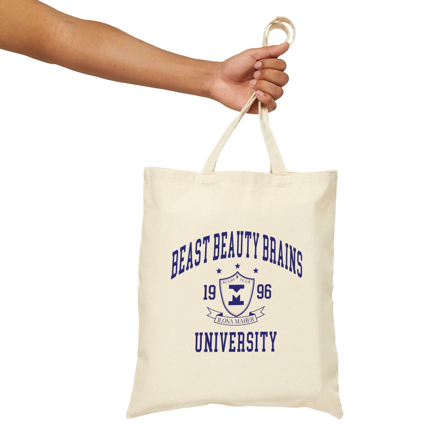 Beast Beauty Brains University Canvas Tote Bag