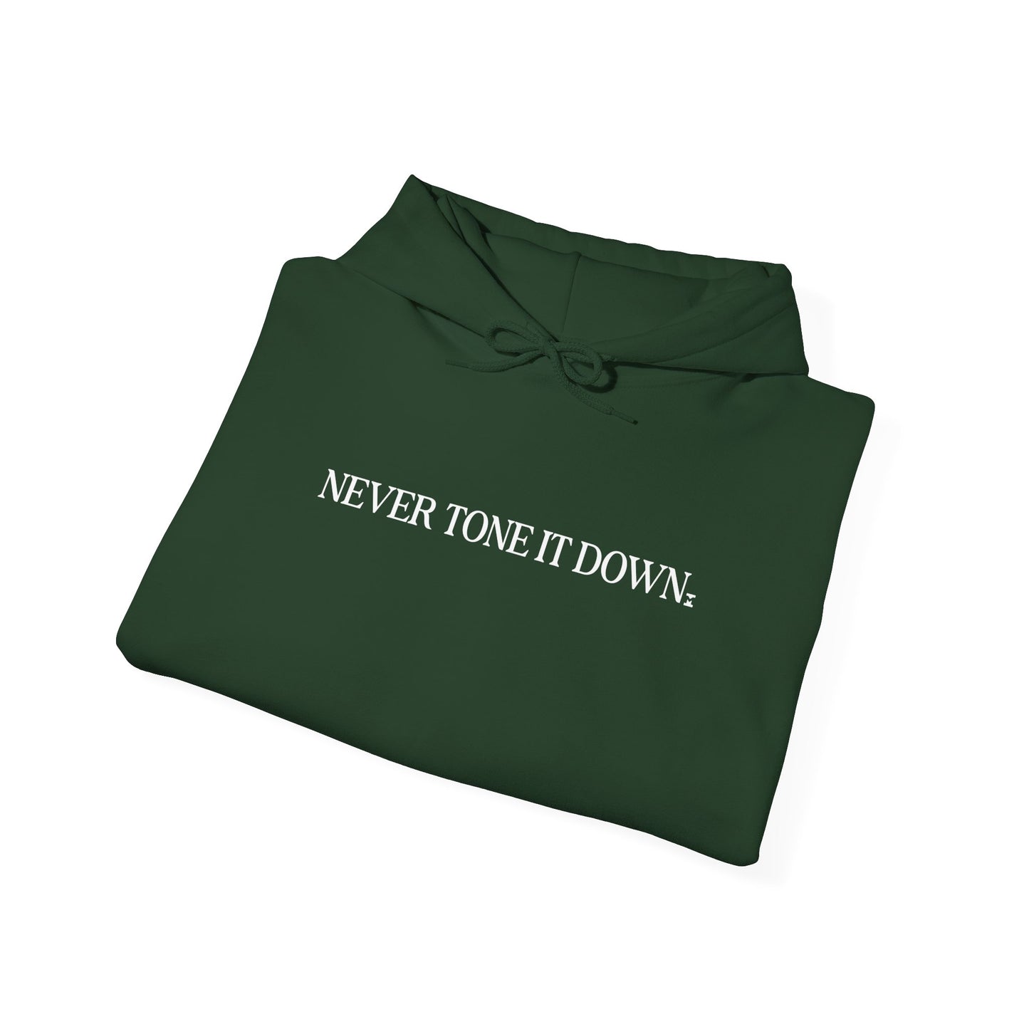 Never Tone It Down Script Hoodie