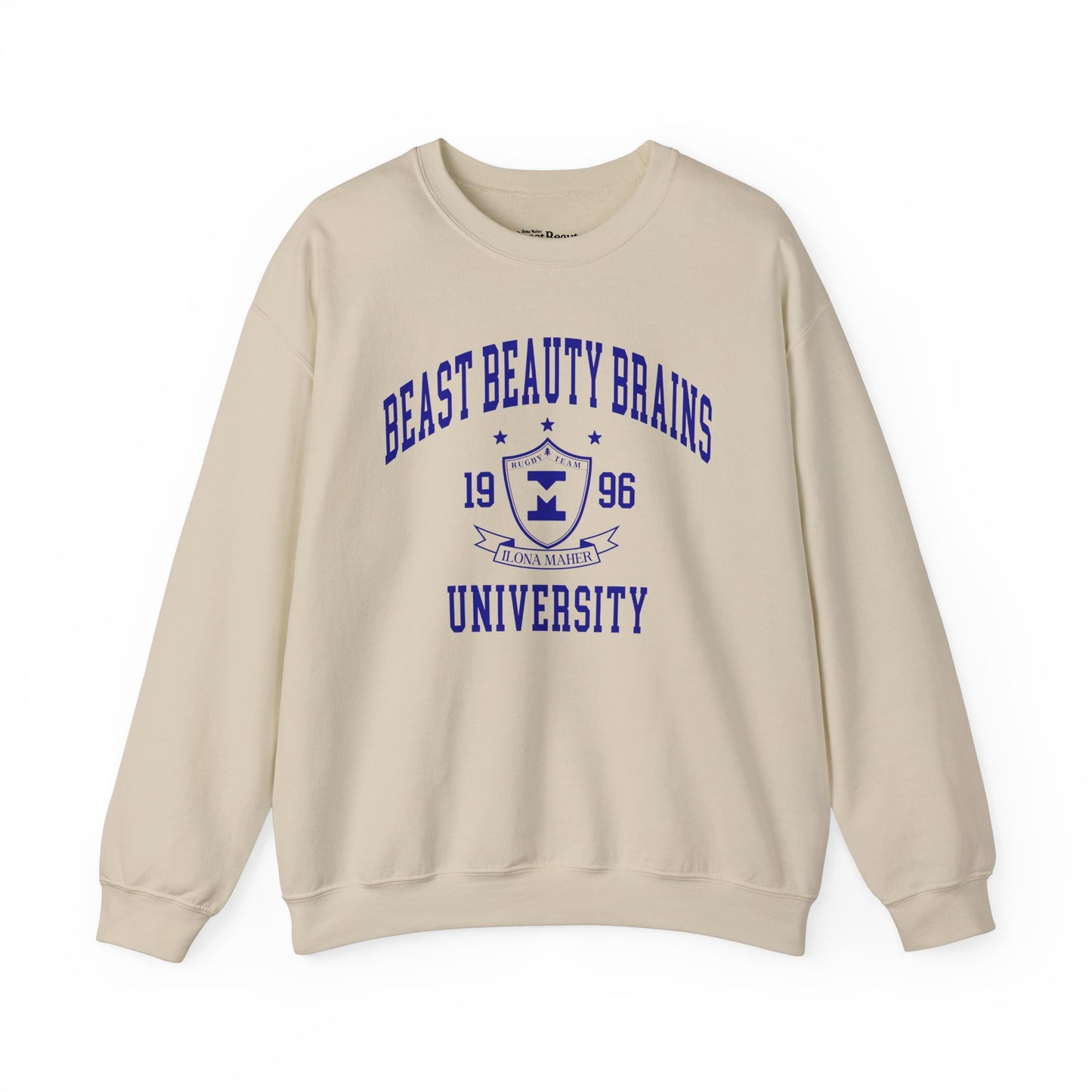 Beast Beauty Brains University Crewneck Sweater