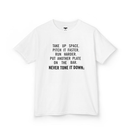 (Kids) Never Tone It Down Spaces Shirt