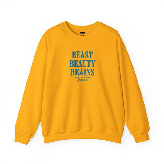 Beast Beauty Brains Summer Crewneck Sweater