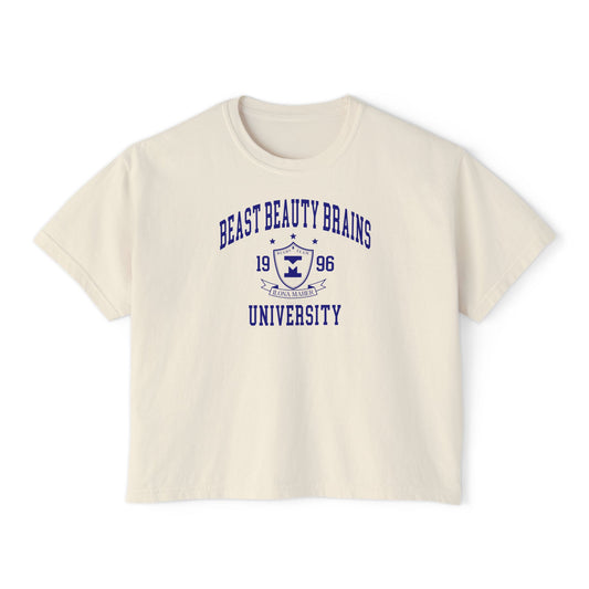Beast Beauty Brains University Boxy Tee