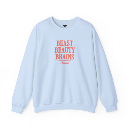 Beast Beauty Brains Summer Crewneck Sweater