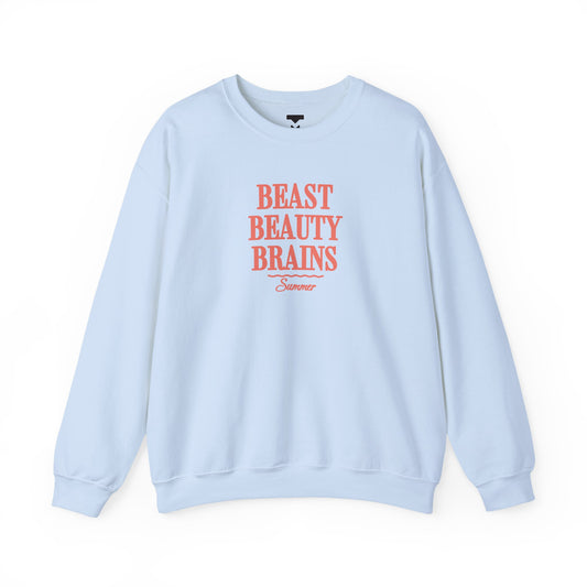 Beast Beauty Brains Summer Crewneck Sweater