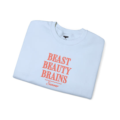 Beast Beauty Brains Summer Crewneck Sweater
