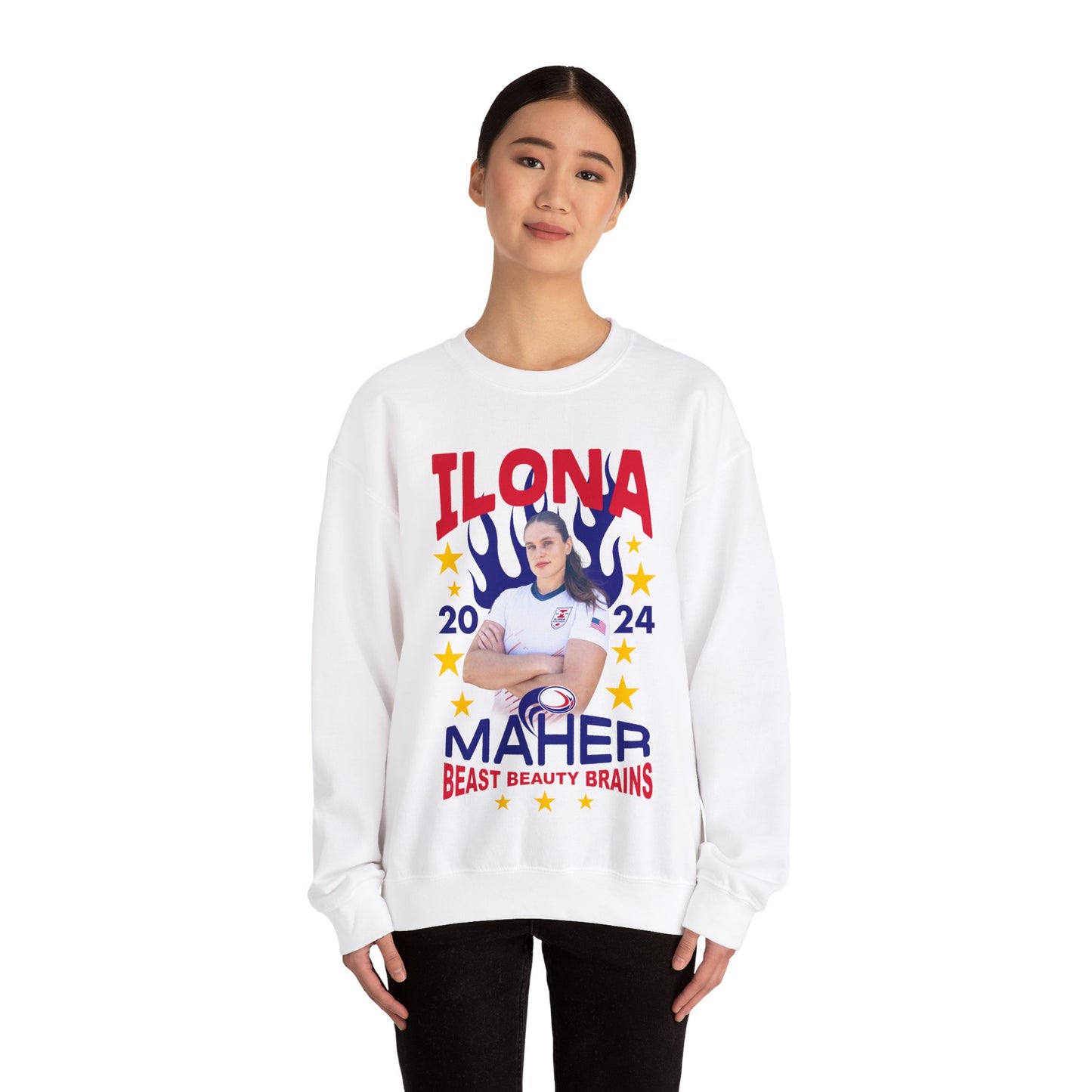 Maher-Spangled Banner Crewneck Sweater