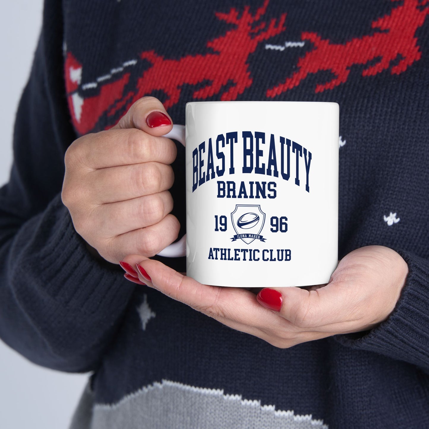 Beast Beauty Brains Athletic Club Mug, (11oz, 15oz)