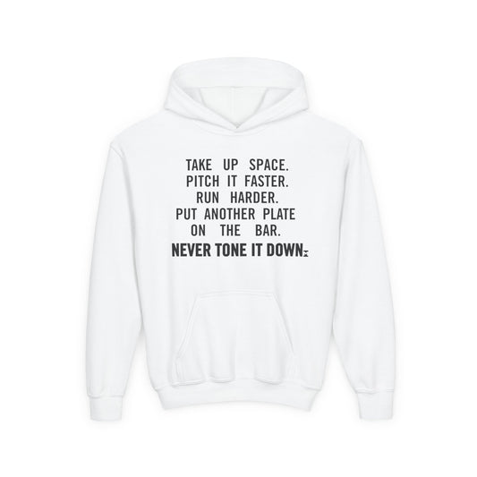 (Kids) Never Tone It Down Spaces Hoodie