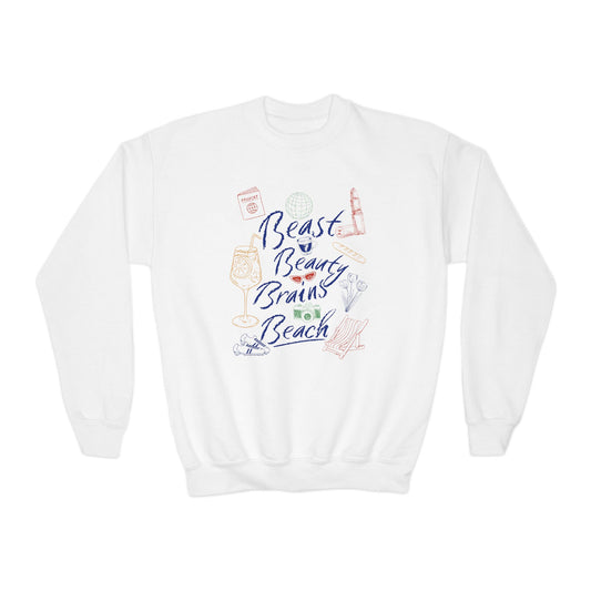 (Kids) Beast Beauty Brains Beach Sweater