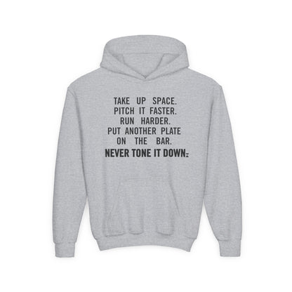(Kids) Never Tone It Down Spaces Hoodie