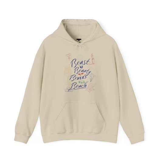 Beast Beauty Brains Beach Hoodie